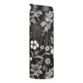 Bouteilles Isothermes Fleurs botaniques noires et blanches (Tourné sur la droite)