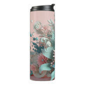 Bouteilles Isothermes Fleurs chic : Fille moderne plaisir floral 3D (Tourné sur la gauche)