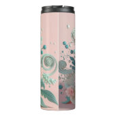 Bouteilles Isothermes Fleurs chic : Fille moderne plaisir floral 3D (Dos)