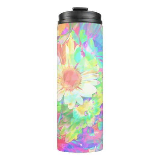 Bouteilles Isothermes Fleurs colorées brillantes (Devant)