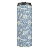 Bouteilles Isothermes Fleurs Crème Bleu   (Dos)