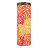 Bouteilles Isothermes Fleurs Dahlia, Motif De Fleurs, Dahlia Orange (Dos)