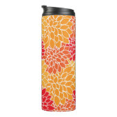 Bouteilles Isothermes Fleurs Dahlia, Motif De Fleurs, Dahlia Orange (Tourné sur la droite)