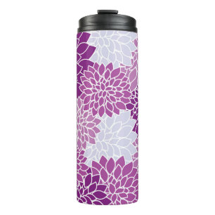 Bouteilles Isothermes Fleurs Dahlia, Motif De Fleurs, Dahlia Violet
