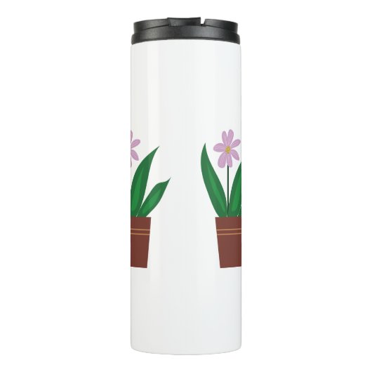Bouteilles Isothermes Fleurs dans un pot Mug (Dos)