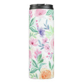 Bouteilles Isothermes Fleurs d'aquarelle et feuilles (Dos)