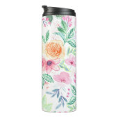 Bouteilles Isothermes Fleurs d'aquarelle et feuilles (Tourné sur la droite)