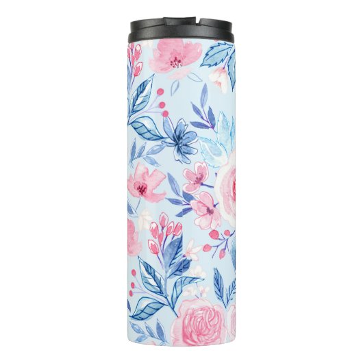 Bouteilles Isothermes Fleurs d'aquarelle et feuilles 2 (Dos)