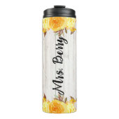 Bouteilles Isothermes Fleurs d'aquarelle jaune (Devant)