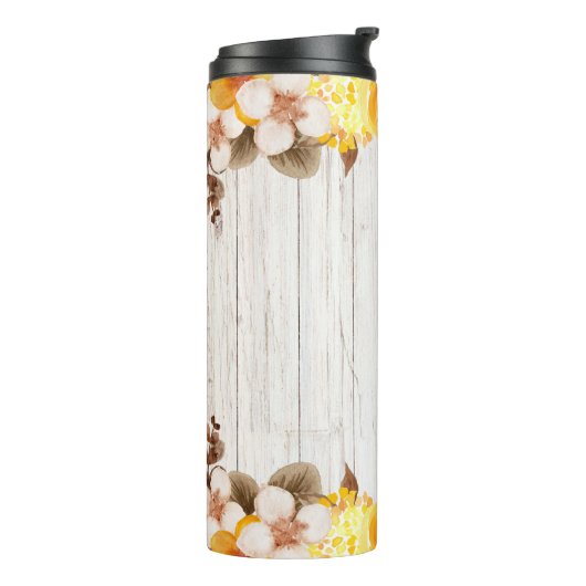 Bouteilles Isothermes Fleurs d'aquarelle jaune (Tourné sur la gauche)