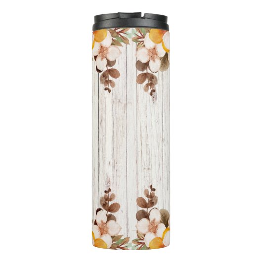 Bouteilles Isothermes Fleurs d'aquarelle jaune (Dos)