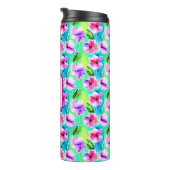 Bouteilles Isothermes Fleurs d'aquarelle monogrammes (Tourné sur la droite)