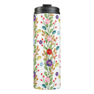 Bouteilles Isothermes Fleurs d'aquarelle Motif coloré-67488