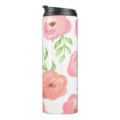 Bouteilles Isothermes Fleurs d'aquarelle rose (Tourné sur la droite)