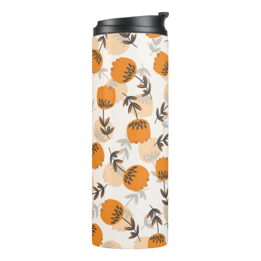 Bouteilles Isothermes Fleurs d'art populaire style scandinave (Tourné sur la gauche)