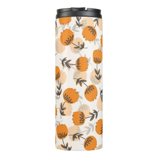 Bouteilles Isothermes Fleurs d'art populaire style scandinave (Dos)