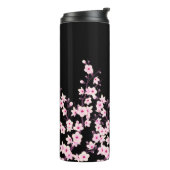 Bouteilles Isothermes Fleurs de cerisier rose noir (Tourné sur la gauche)