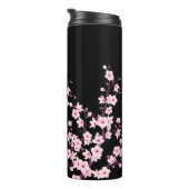 Bouteilles Isothermes Fleurs de cerisier rose noir (Tourné sur la droite)
