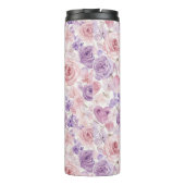 Bouteilles Isothermes Fleurs de cœurs de teint rose violet (Dos)