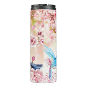 Bouteilles Isothermes Fleurs de colibris Parties scintillant rose (Dos)