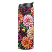 Bouteilles Isothermes Fleurs de dahlia colorées (Tourné sur la gauche)