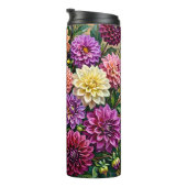 Bouteilles Isothermes Fleurs de dahlia colorées (Tourné sur la droite)