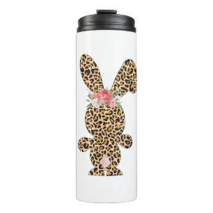 Bouteilles Isothermes Fleurs de lapin Empreinte de léopard Filles Femmes