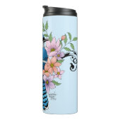 Bouteilles Isothermes Fleurs de printemps bleu Jay (Tourné sur la droite)