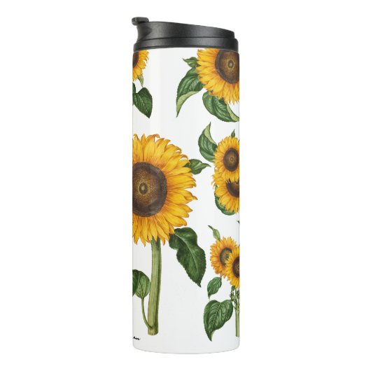 Bouteilles Isothermes Fleurs de soleil Botanique Foliage Vert (Tourné sur la droite)