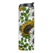 Bouteilles Isothermes Fleurs de soleil et marguerites, jardin d'été 3 (Tourné sur la gauche)