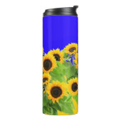 Bouteilles Isothermes Fleurs de soleil - Liberté Ukraine Paix drapeau uk (Tourné sur la gauche)