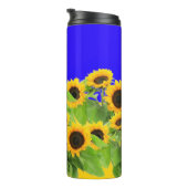 Bouteilles Isothermes Fleurs de soleil - Liberté Ukraine Paix drapeau uk (Tourné sur la droite)