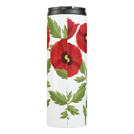 Bouteilles Isothermes Fleurs d'été joyeuses floraison de pavot (Dos)