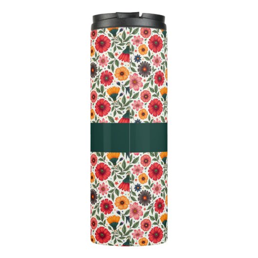 Bouteilles Isothermes Fleurs d'été lumineuses (Dos)