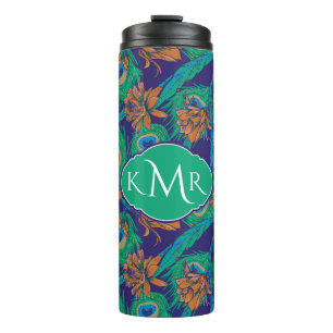 Bouteilles Isothermes Fleurs et monogramme des plumes