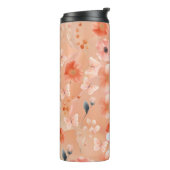 Bouteilles Isothermes Fleurs et papillons d'orange et de pêche (Tourné sur la gauche)