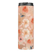 Bouteilles Isothermes Fleurs et papillons d'orange et de pêche (Dos)