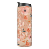 Bouteilles Isothermes Fleurs et papillons d'orange et de pêche (Tourné sur la droite)