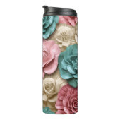 BOUTEILLES ISOTHERMES FLEURS ET ROSES ROSES 3D (Tourné sur la droite)