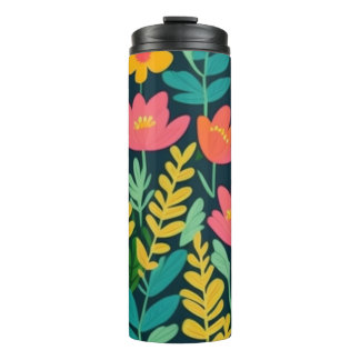 Bouteilles Isothermes Fleurs feuilles design coloré