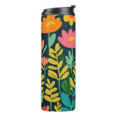 Bouteilles Isothermes Fleurs feuilles design coloré (Tourné sur la gauche)