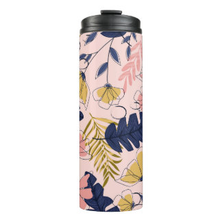 Bouteilles Isothermes Fleurs Feuilles tropicales Imprimer Vintage