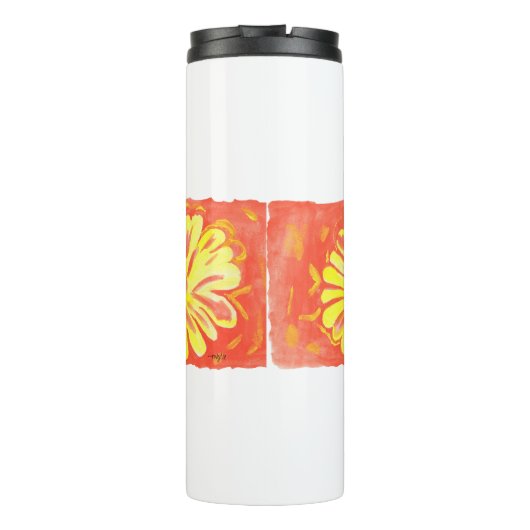 Bouteilles Isothermes Fleurs - Fleurs Jaunes (Dos)