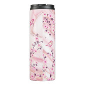 Bouteilles Isothermes Fleurs florales de cerisier Nom de marbre rose Mon (Dos)