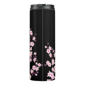 Bouteilles Isothermes Fleurs florales de cerisier rose noir (Dos)