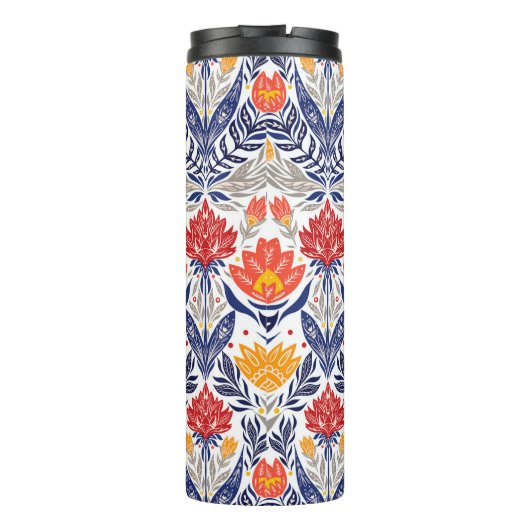 Bouteilles Isothermes Fleurs folkloriques motif (Dos)