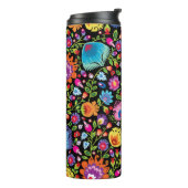 Bouteilles Isothermes Fleurs folkloriques Wycinanki noir (Tourné sur la gauche)