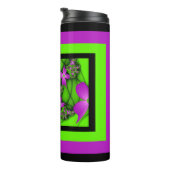 Bouteilles Isothermes Fleurs fractales Abstraites de néon rose vert (Tourné sur la droite)