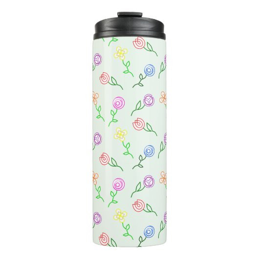 Bouteilles Isothermes Fleurs géométriques (Devant)