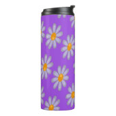 Bouteilles Isothermes Fleurs grises sur violet (Tourné sur la gauche)